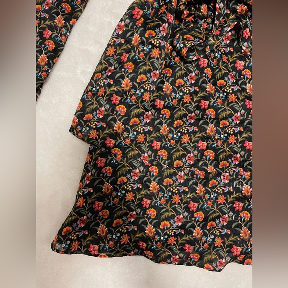 LOFT Shimmery Floral Tiered Dress SMALL - Picture 12 of 16
